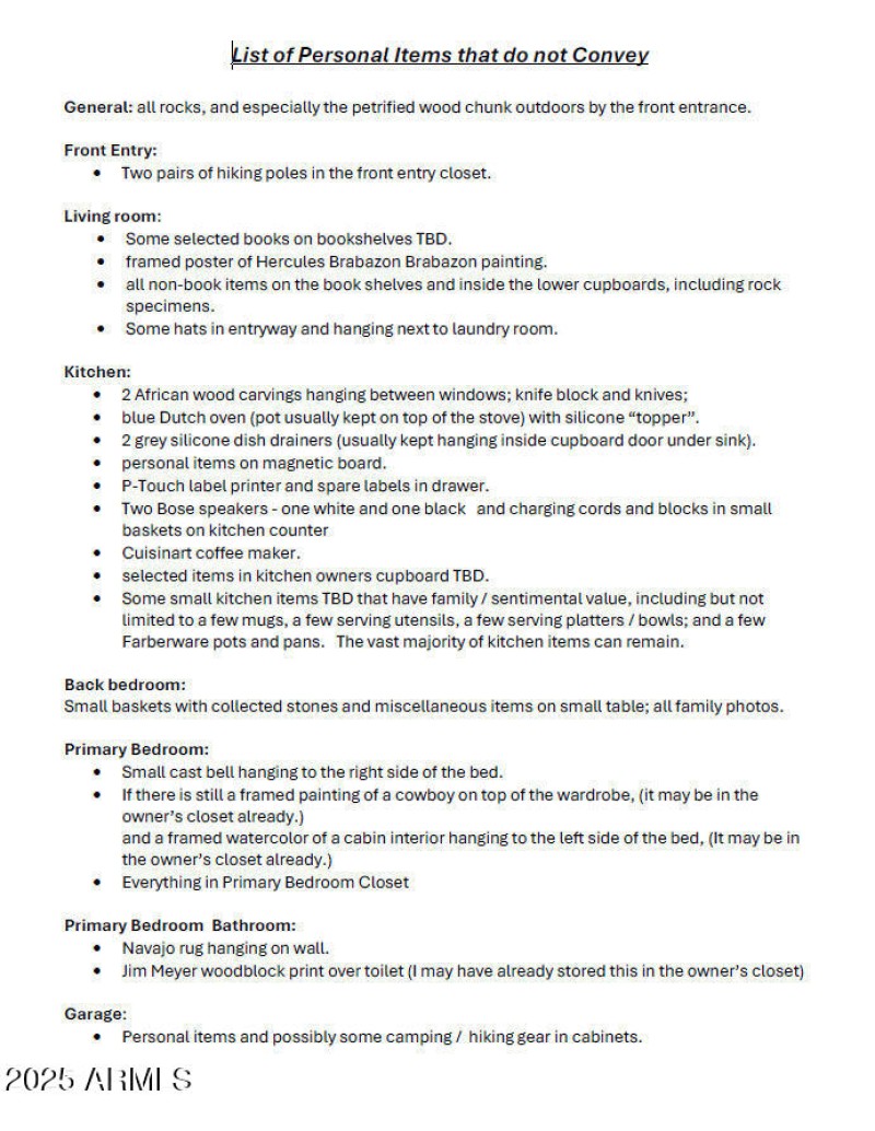 list of items that dont convey