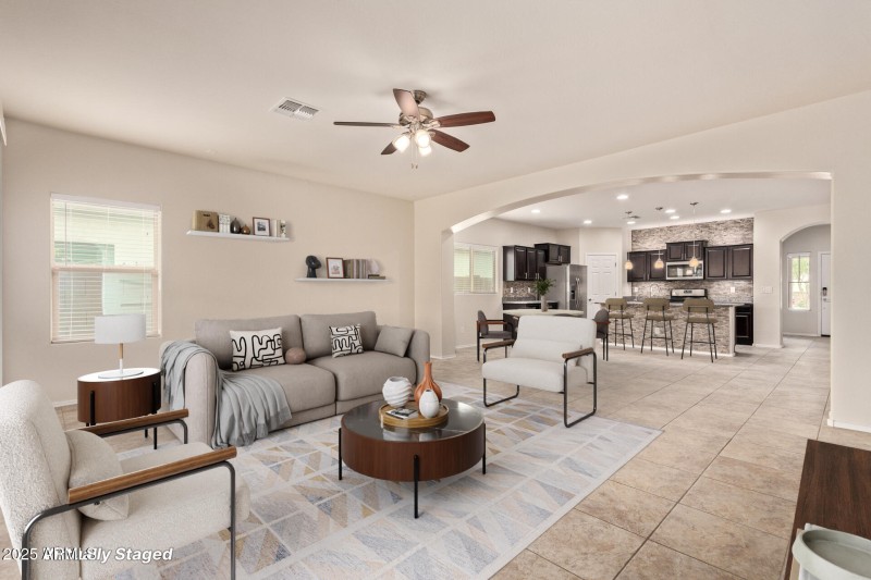 Virtually Staged Living Room