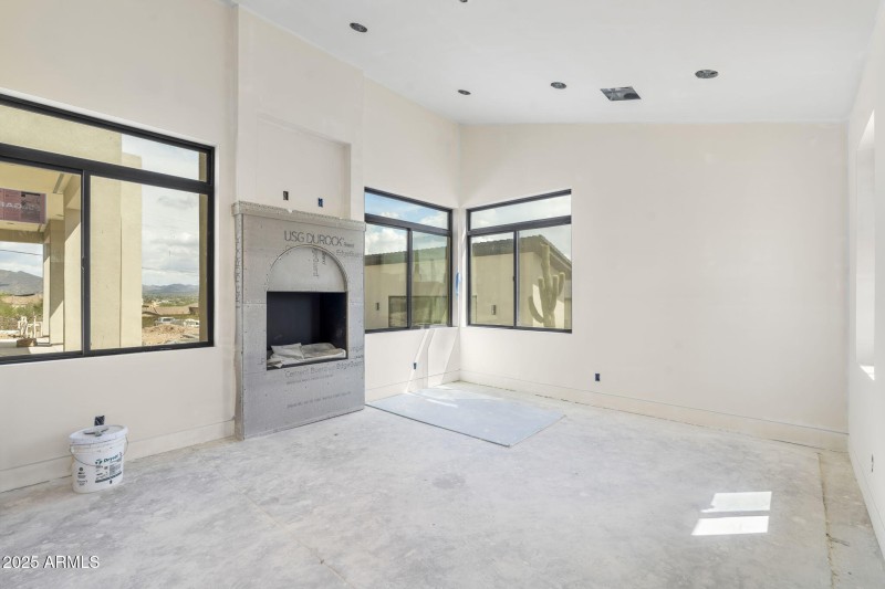 Primary bedroom with fireplace