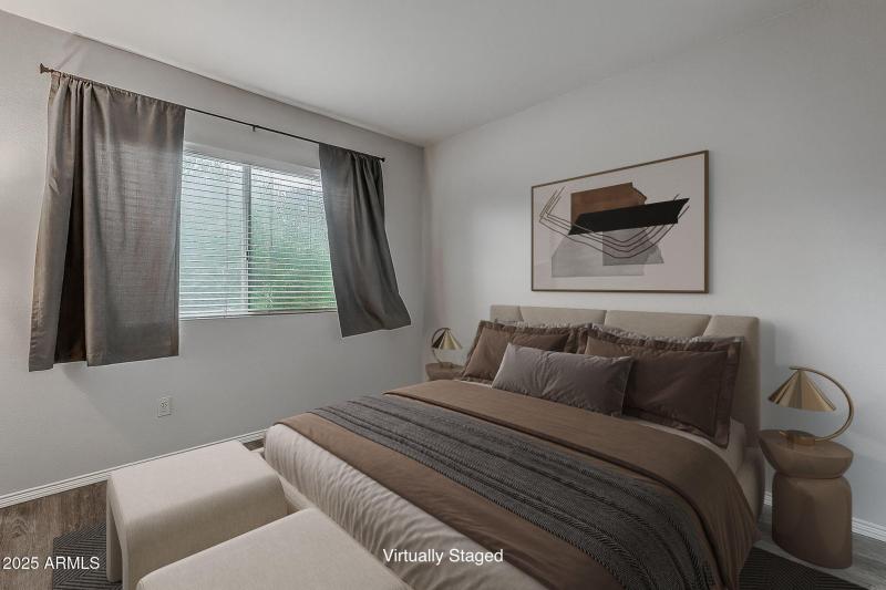 Virtually staged bedroom #2