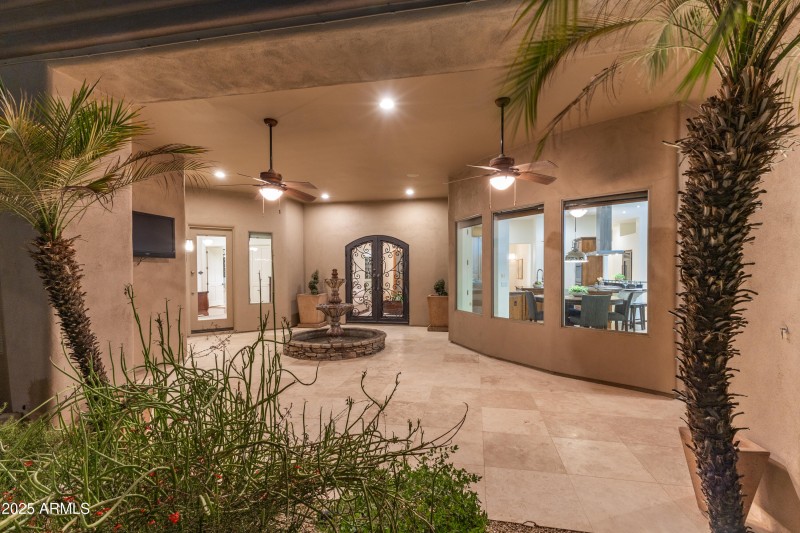 Covered Patio at Twilight