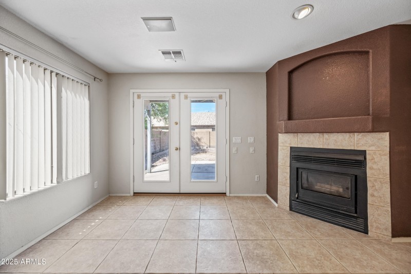 French Doors leading to Covered Patio