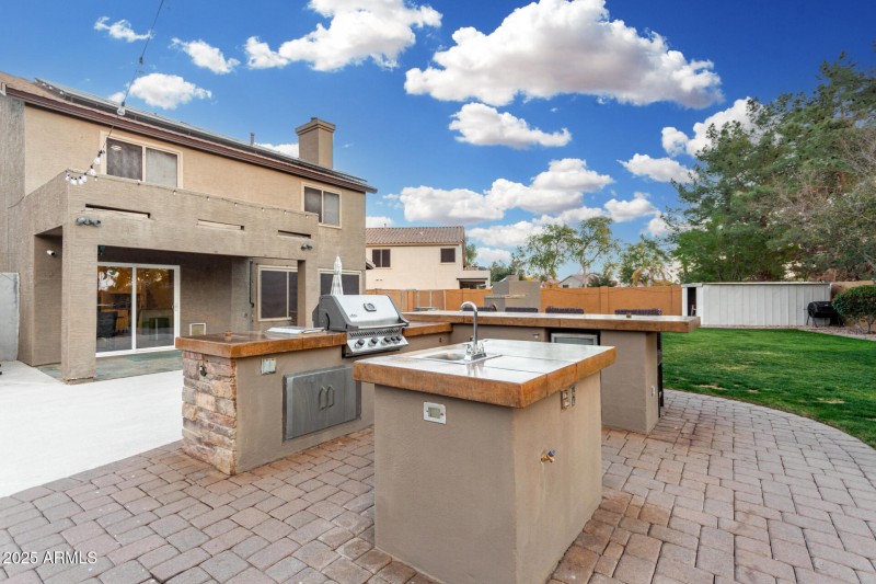 Backyard Kitchen with Sink