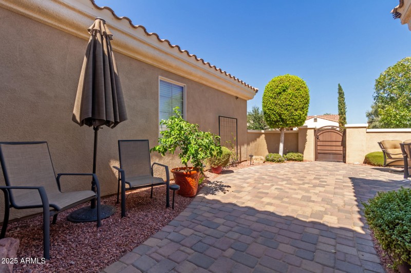 View from Front Door into Courtyard