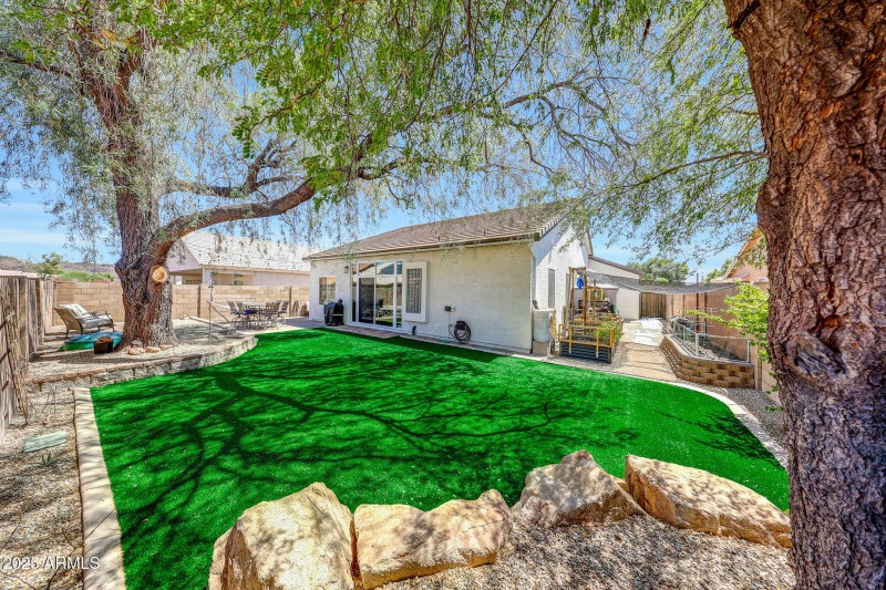 Lush Backyard with Artificial Turf