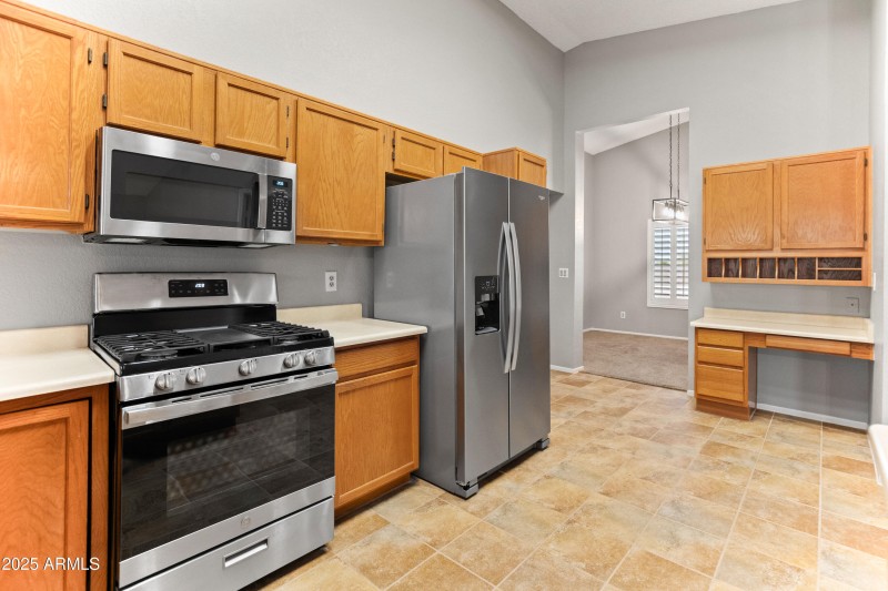 Kitchen looking into Desk Area
