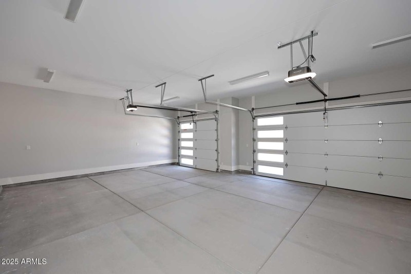 Finished 3-Car Garage