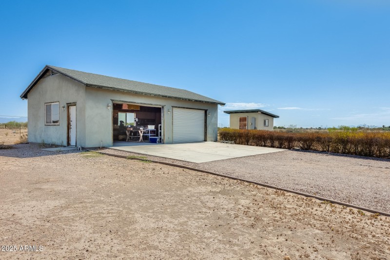 Detached garage or workshop and pump hou