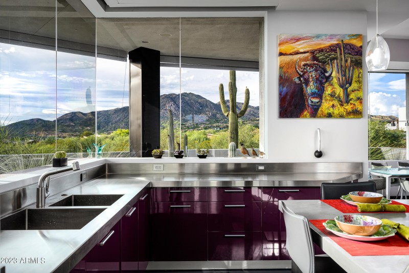 Kitchen with views