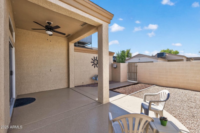 Expanded Covered patio & private yard
