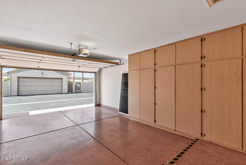 Garage with Built in Storage