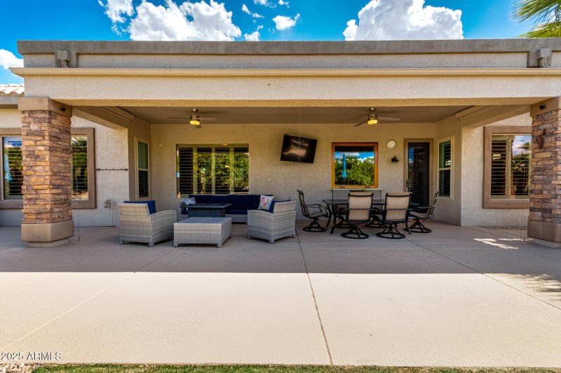 Extended covered patio