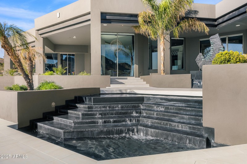 backyard fountain feature