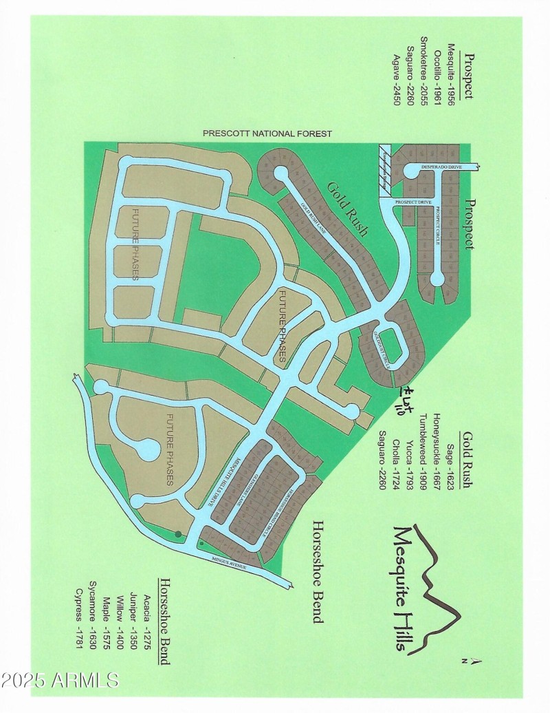 Mesquite Hills Map
