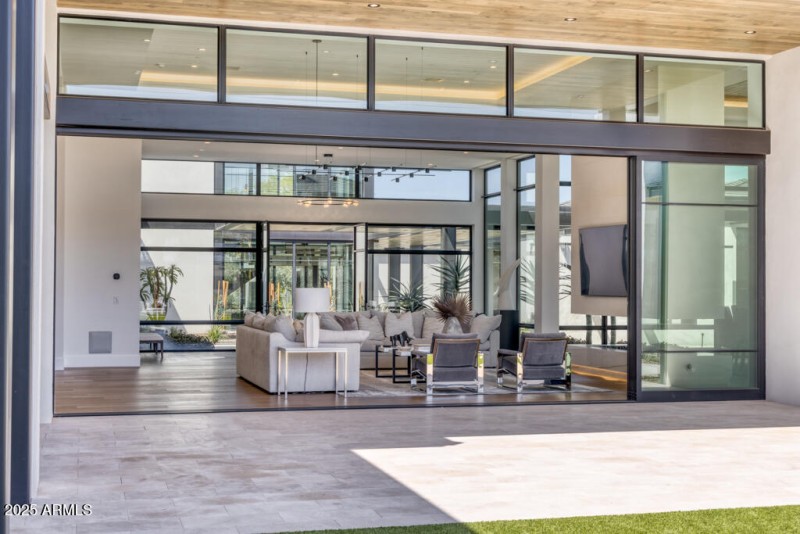 Stunning glass back of gret room