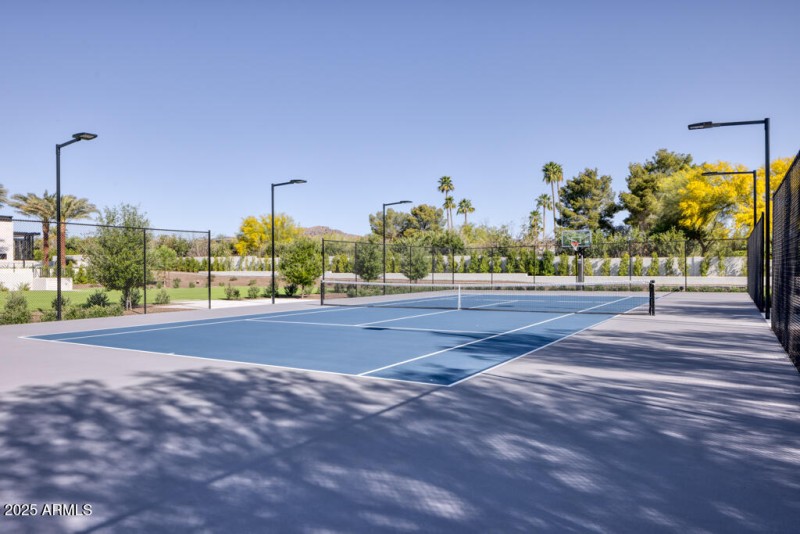 Lit Tennis and Sport Court