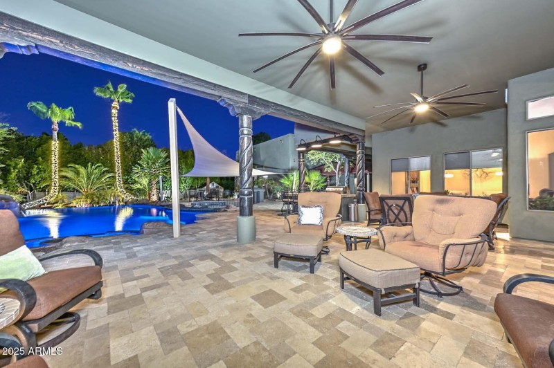 Night-Covered Patio-Backyard