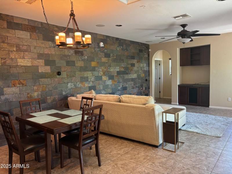 Dining in great room