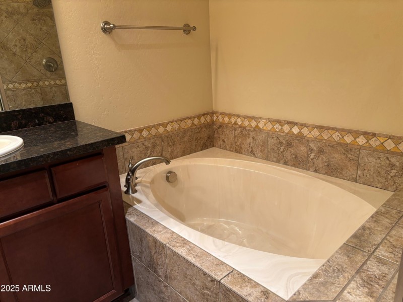 Large soaking tub