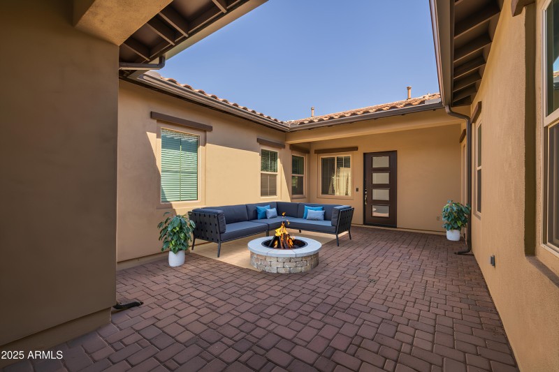 Virtually staged Courtyard