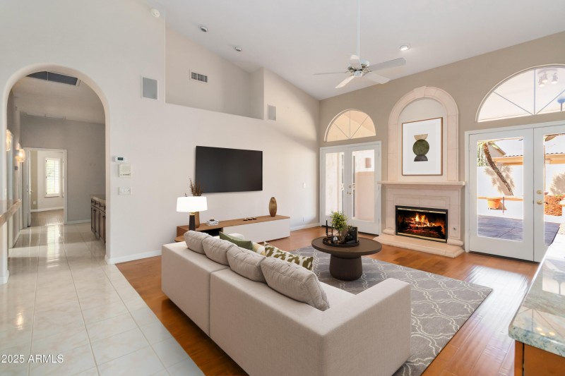 Family Room virtual staged