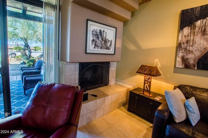 Woodburning fireplace