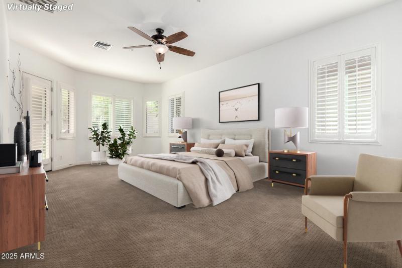 Primary bedroom - virtually staged