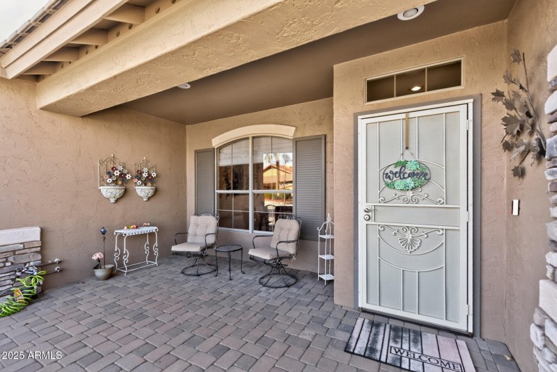 Extended Front Paver Courtyard