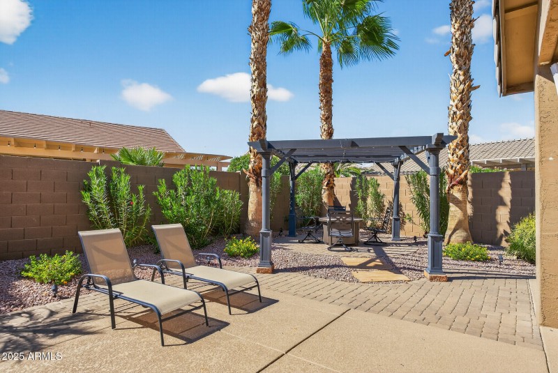 Back Patio toward Pergola