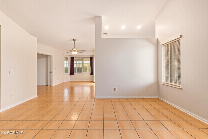 Living Room Virtually Staged Empty