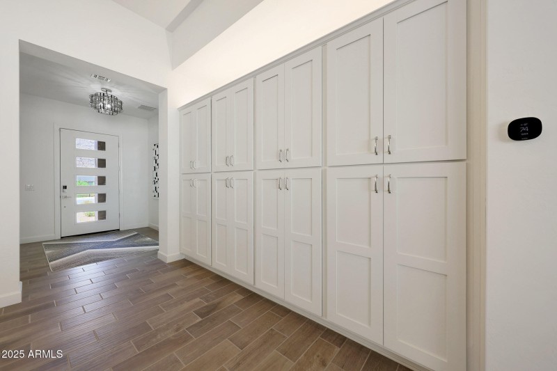 Wall of cabinets