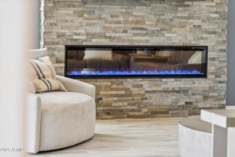 Stone Accented Electric Fireplace