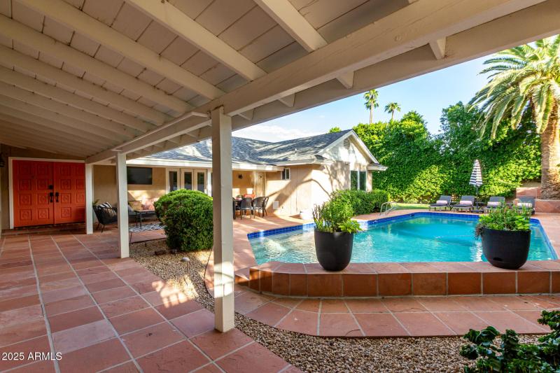 Private Courtyard with Heated Pool