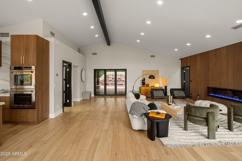 Moving from Kitchen into Living Room