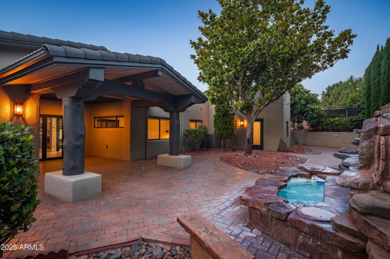 Backyard at Evening - View 1