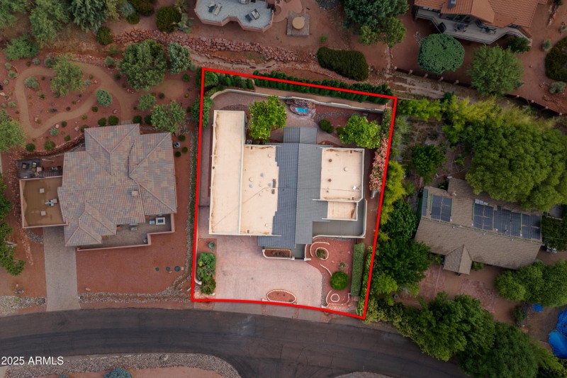 Overhead Aerial View of Home