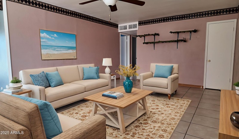 Virtual staged Living Room