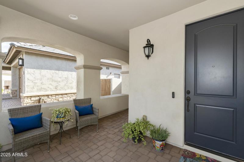 front porch with pavers