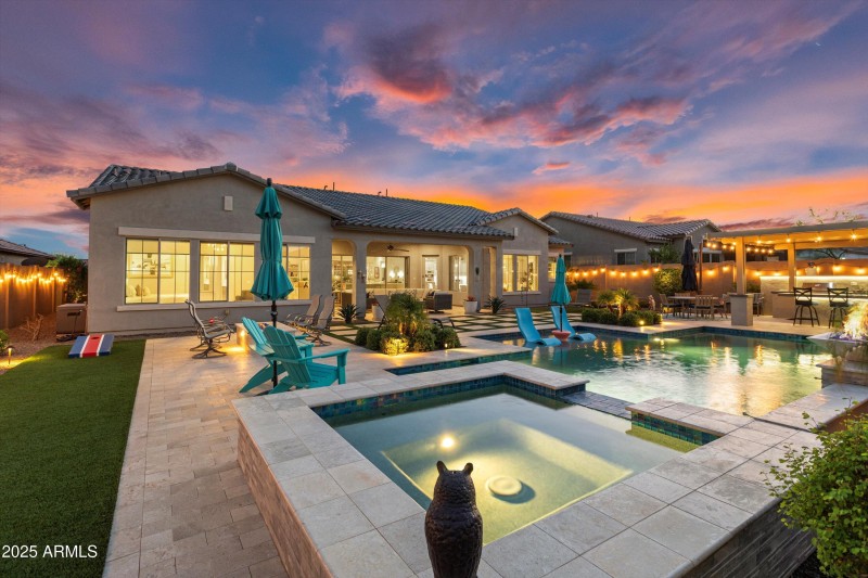 Back of Home at Twilight