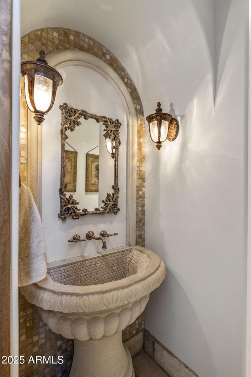 Stunning powder room detail