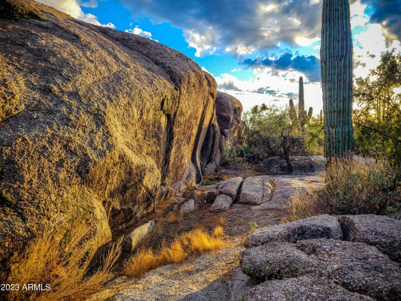 sunset on the grotto wall