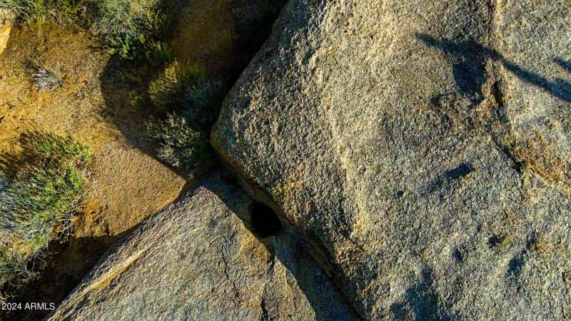 Natural basin with rocky cliffs