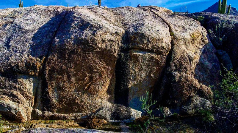 dry waterfall in the grotto cliffs