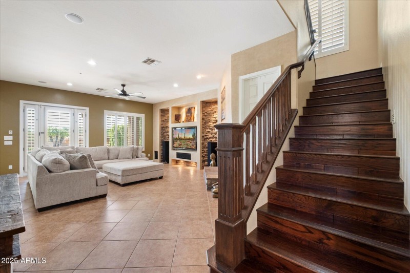 Great Room Stairs to upper Level