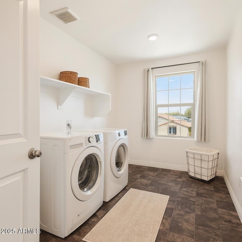 Staged Laundry Room