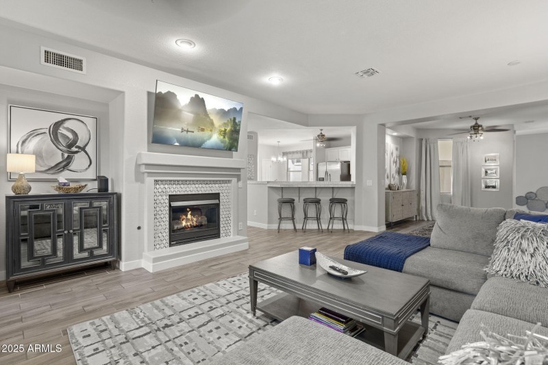 GREAT ROOM WITH FIREPLACE