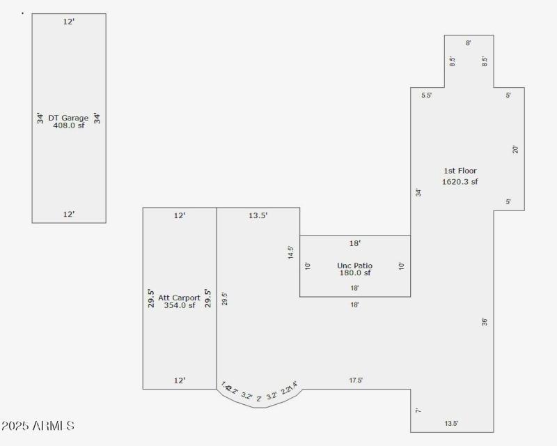 Property Sketch - 1637 E Roma Ave.