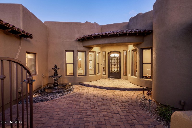 Courtyard entry sunset