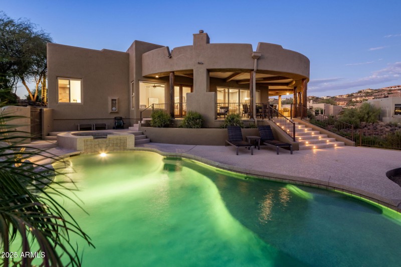 Back of house sunset