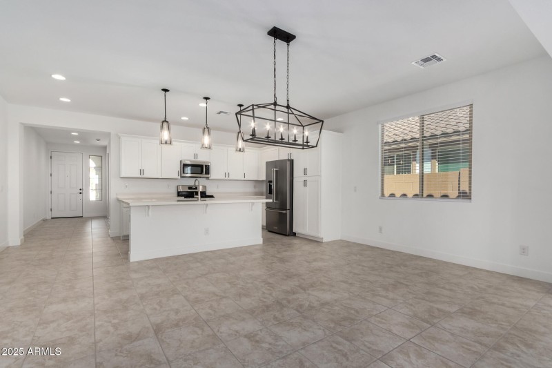 Looking into the kitchen
